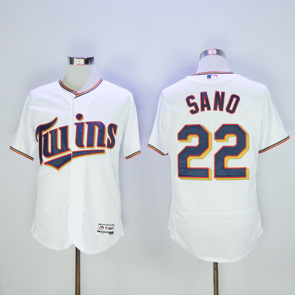 Men Minnesota Twins #22 Sano White MLB Jerseys